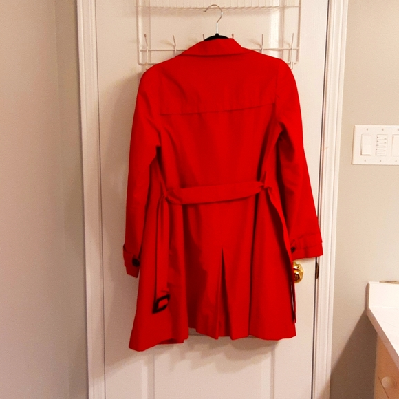 Vibrant Red Trench Coat - Picture 2 of 4